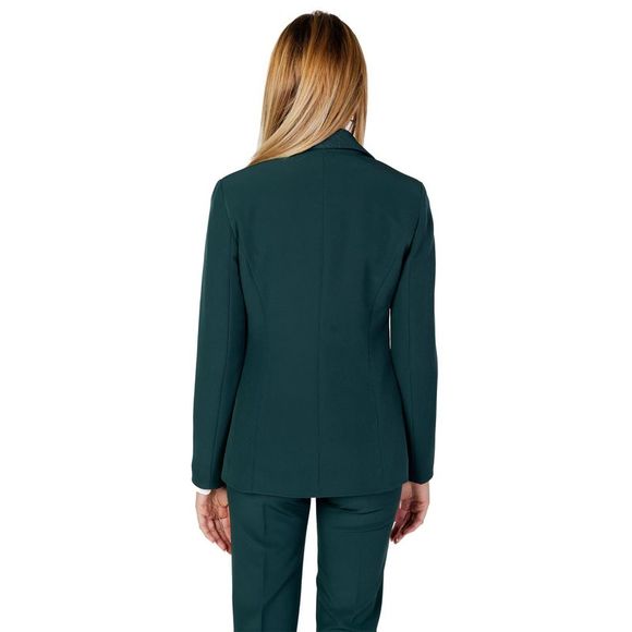 Sandro Ferrone Lapel Collar Green Blazer with Button Fastening Front Pockets - Picture 2 of 3